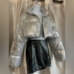 Silver bomber jacket